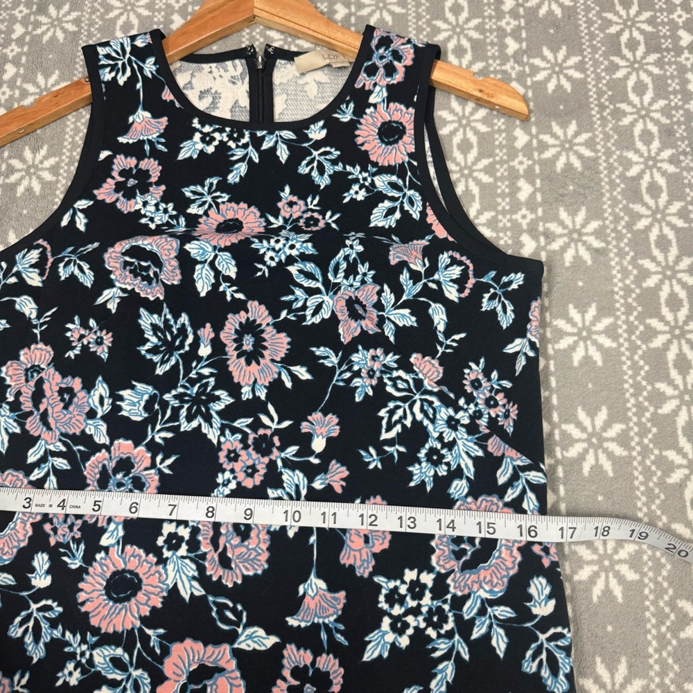 NWT Loft Midnight Garden Flounce‎ Ruffle Hem Dress Boho Preppy Summer Size 2 - Picture 10 of 10